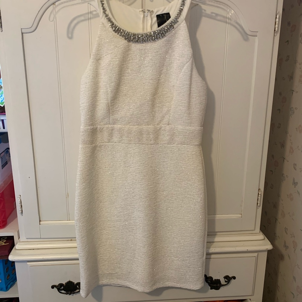 Sparkly White Formal Dress